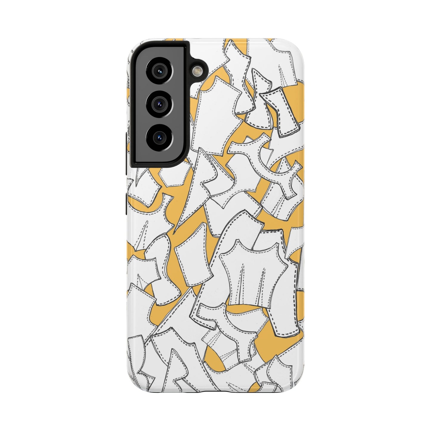 Pattern Pieces Yellow Phone Case