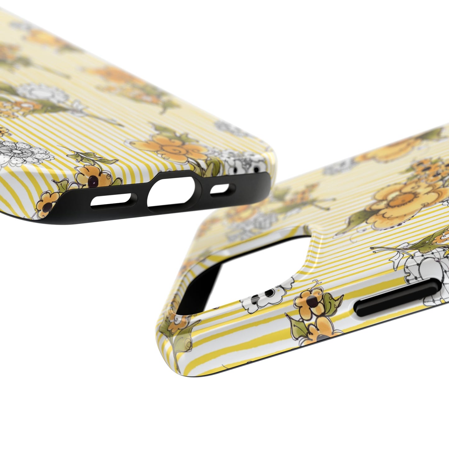 Bee Floral White / Yellow Phone Case