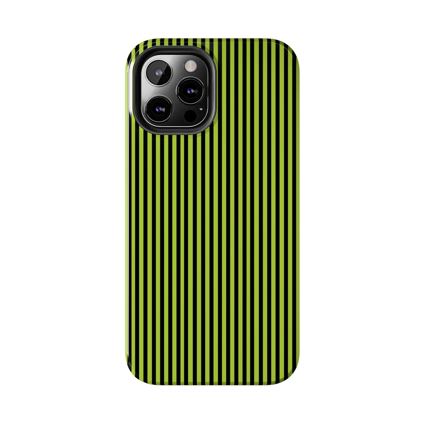 Stripe Green / Black Phone Case