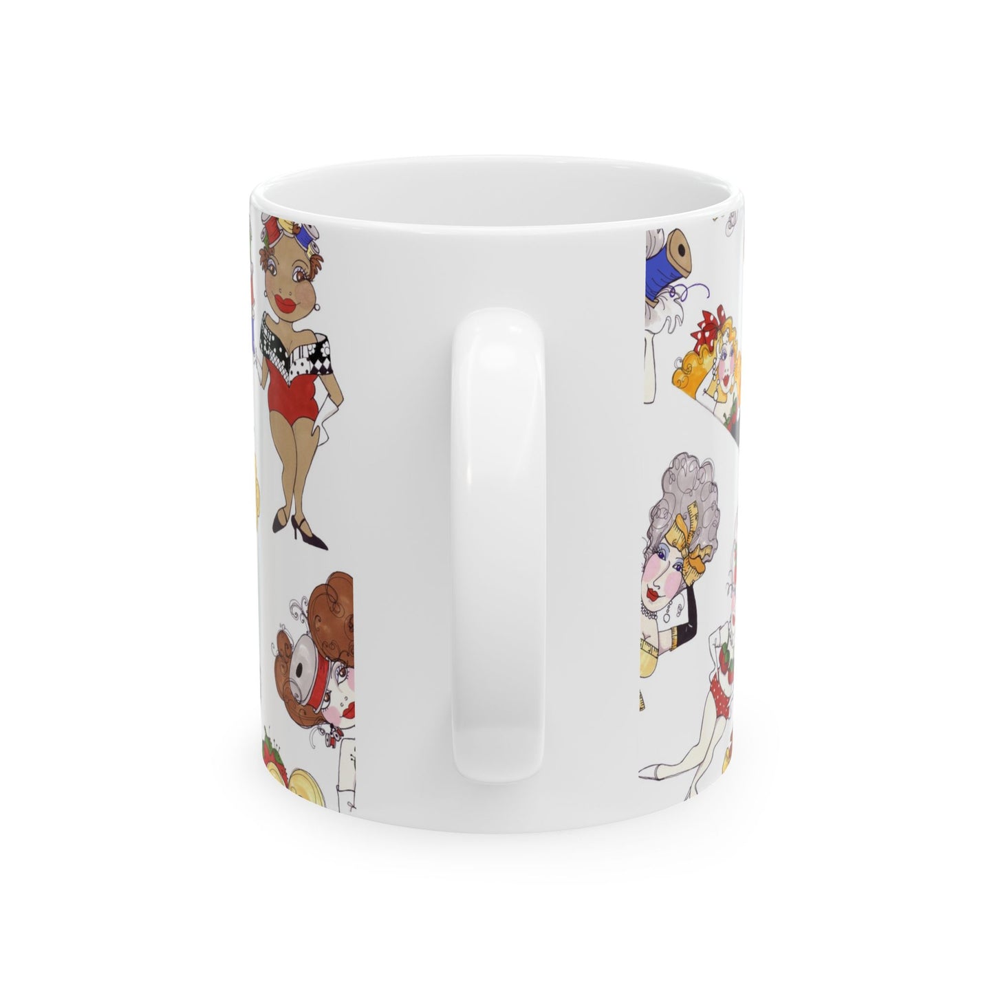 Sew Tossed White Cup