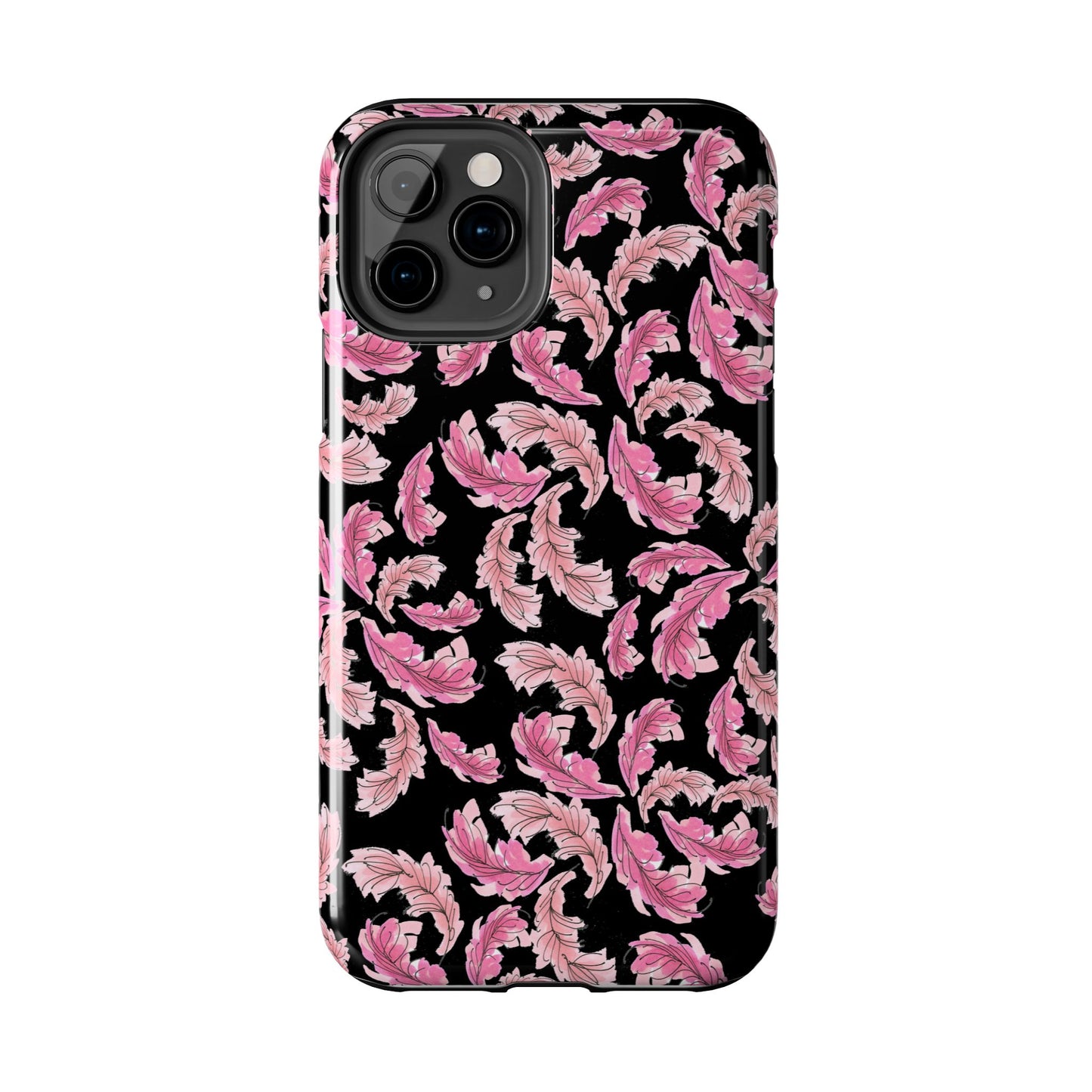 Flam Feathers Black Phone Case