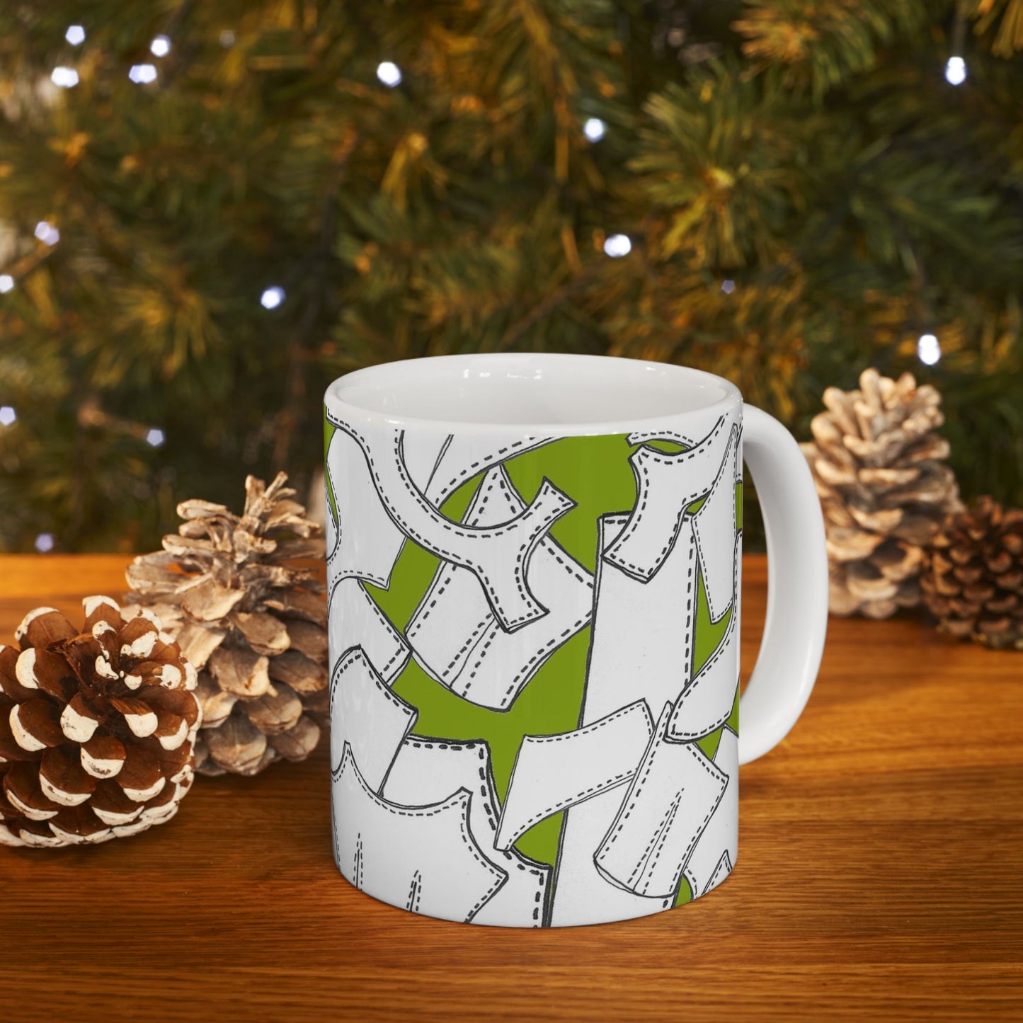 Pattern Pieces Chartreuse Cup