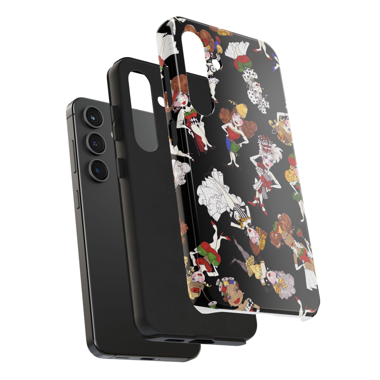 Sew Tossed Black Phone Case