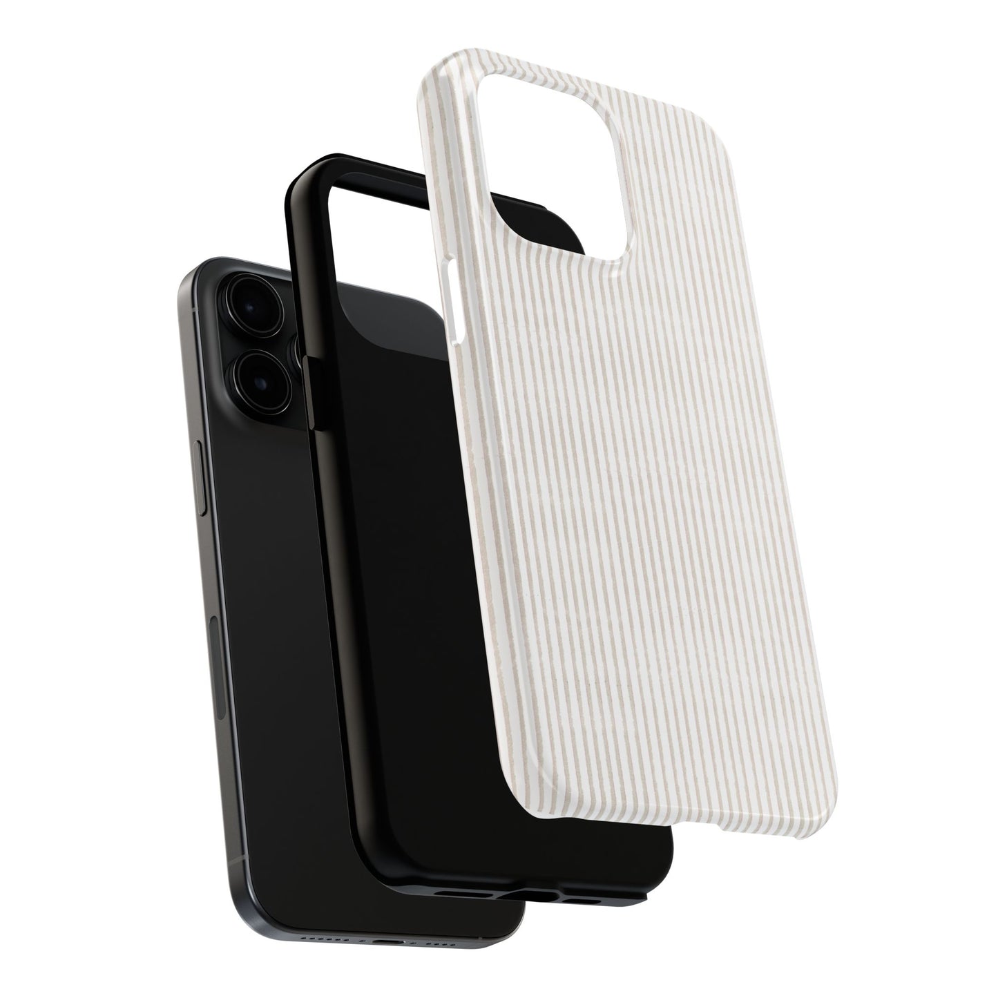 Stripe White / Gray Phone Case