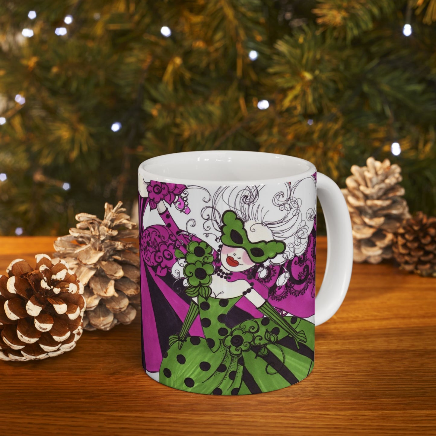 Crowded Dance Floor White Cup