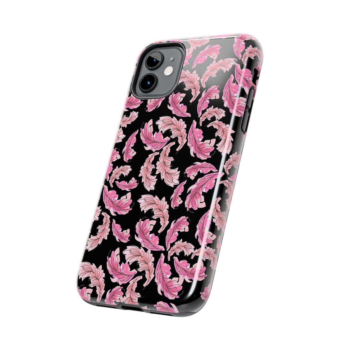 Flam Feathers Black Phone Case