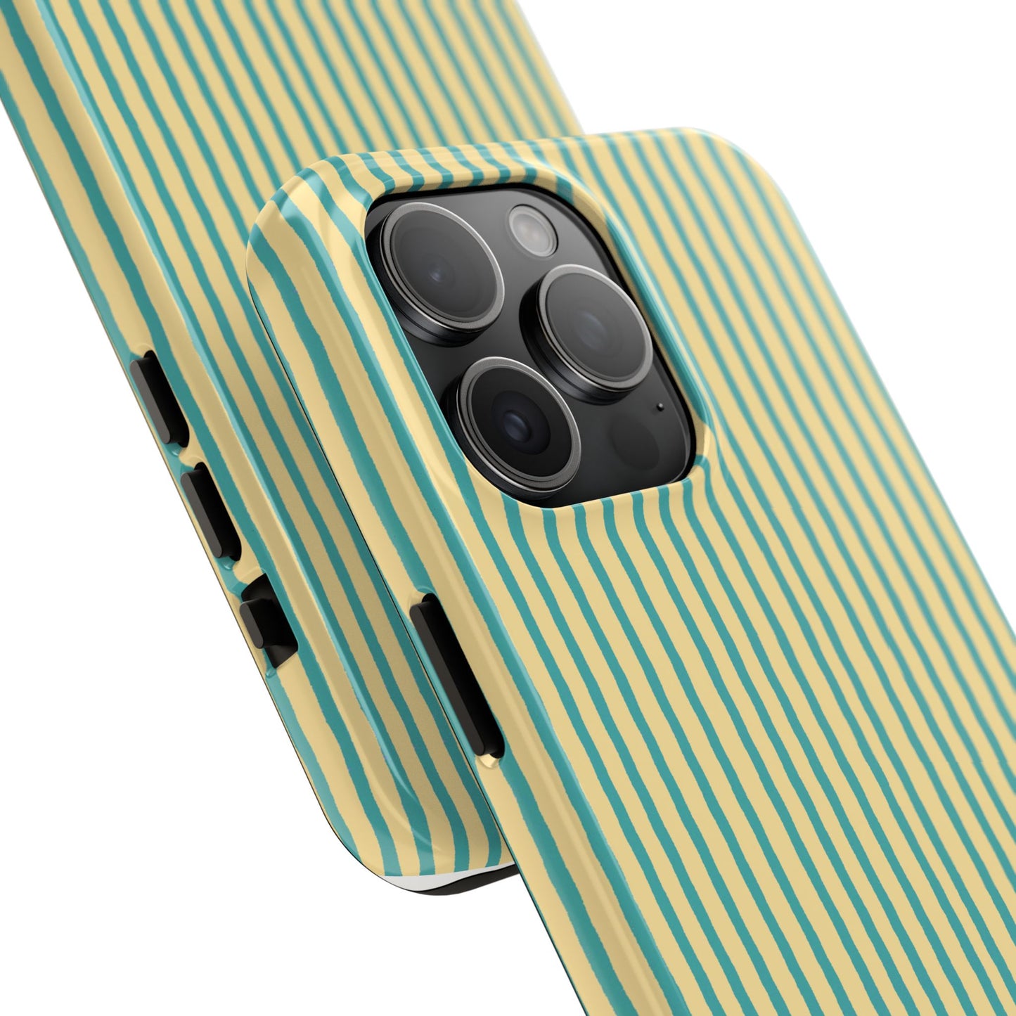Stripe Yellow / Turquoise Phone Case