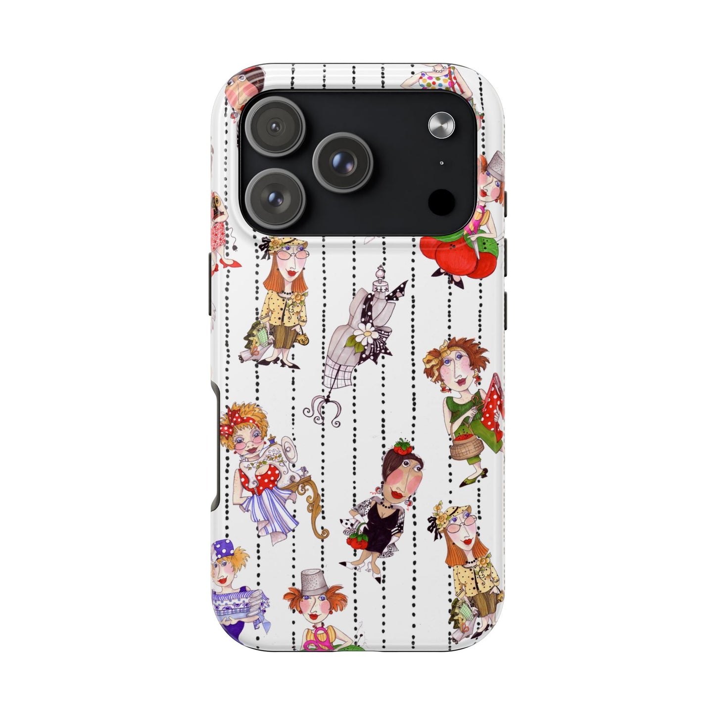 Sewphisticates White / Black Stripe Phone Case