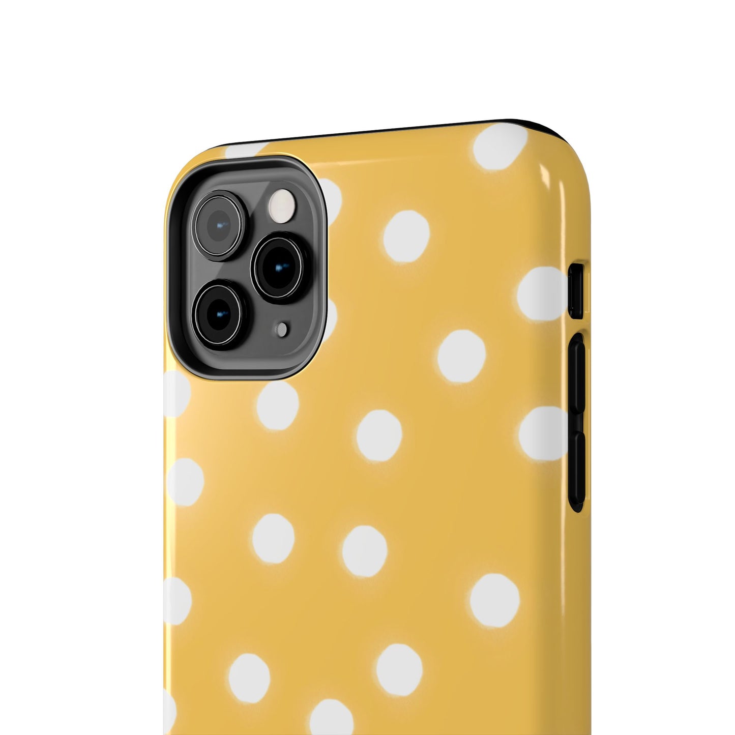 Jumbo Dots Yellow / White Phone Case