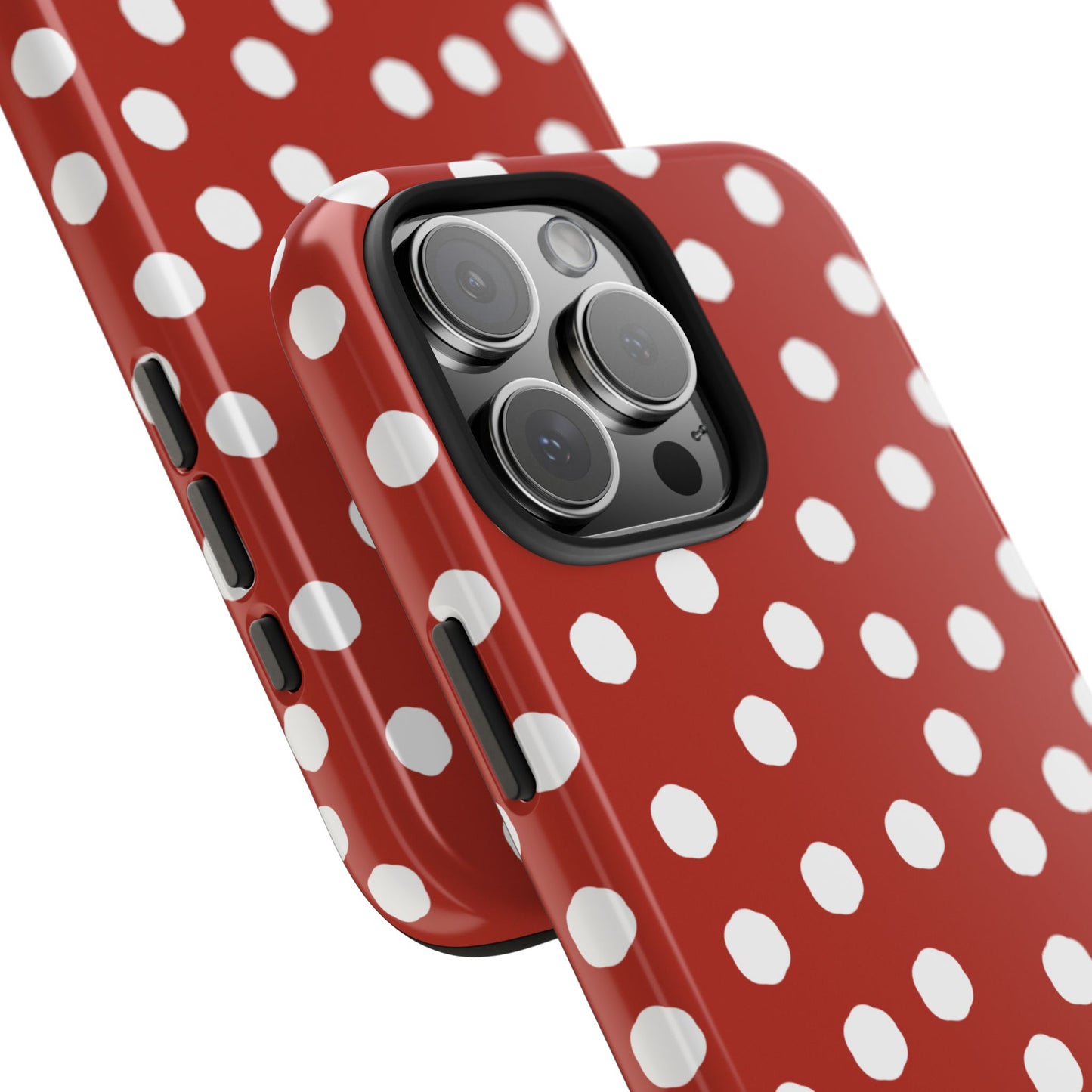Jumbo Dots Red / White Phone Case