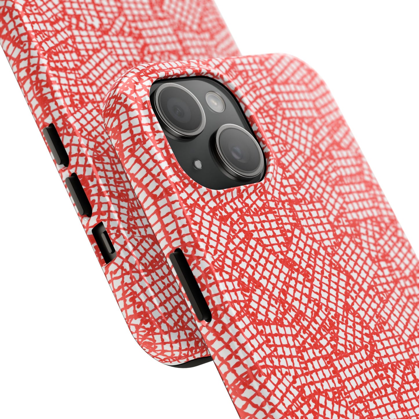 Check Patch Small Red Phone Case