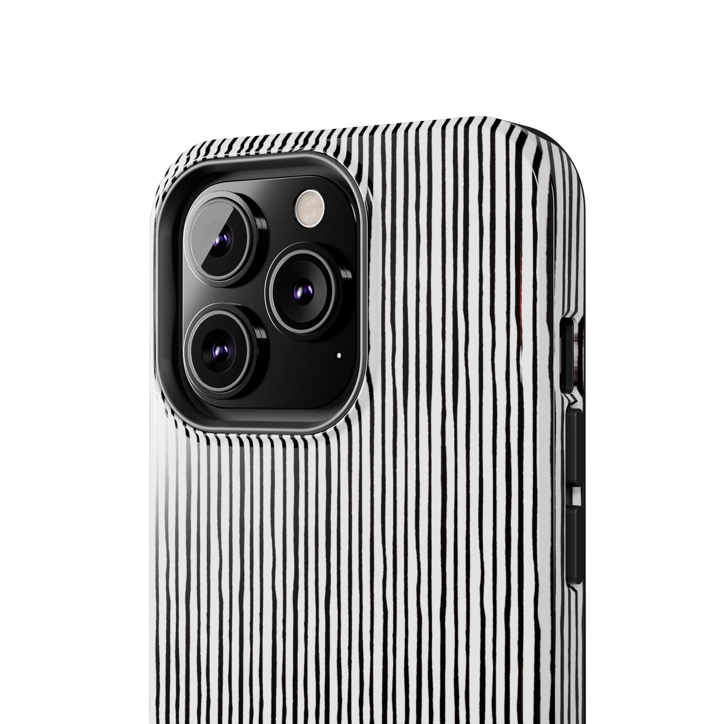 Quirky Pin Stripe White / Black Phone Case