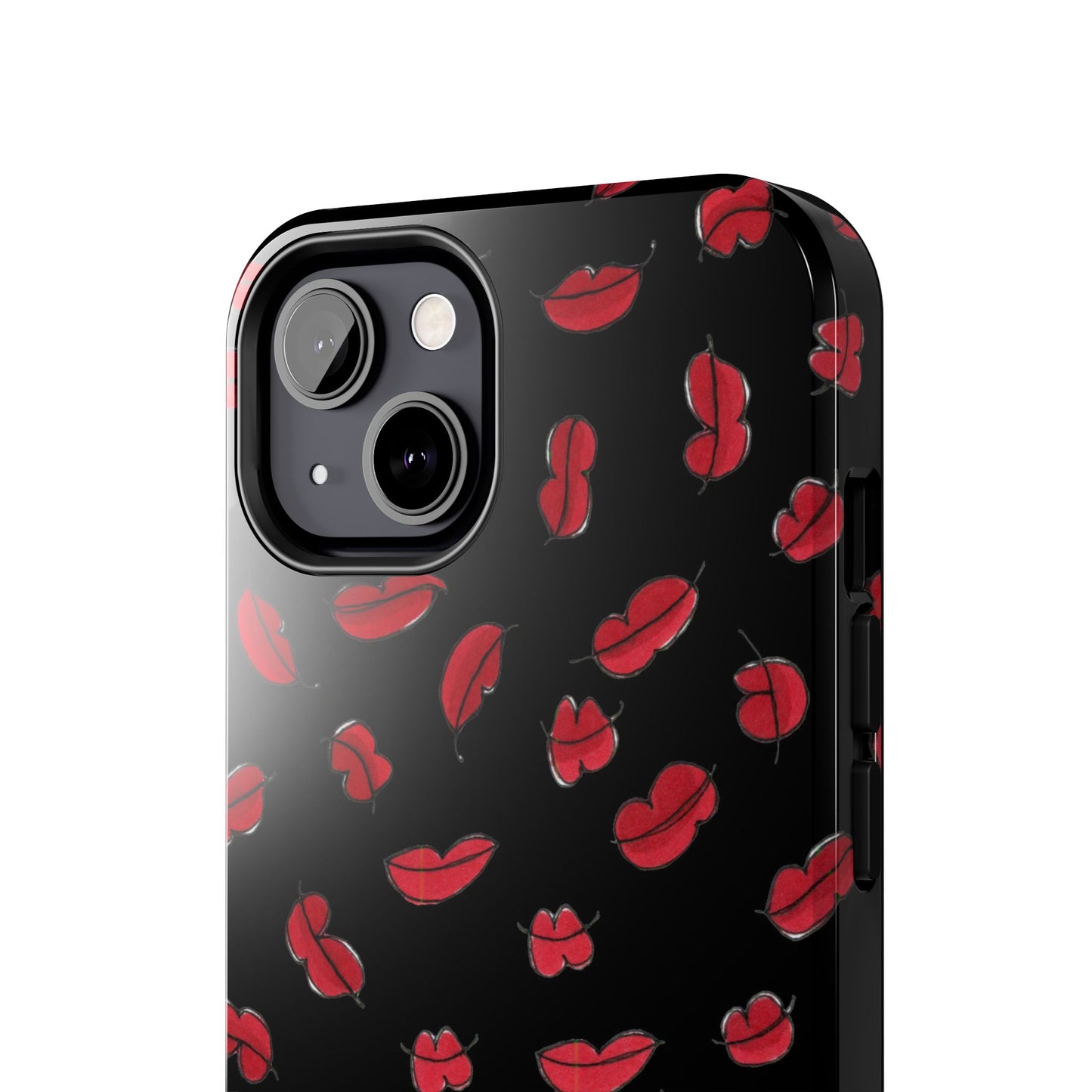 Lotsa Lips Black Phone Case