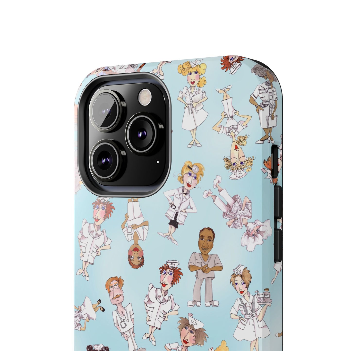 Tossed Nurses Aqua Phone Case