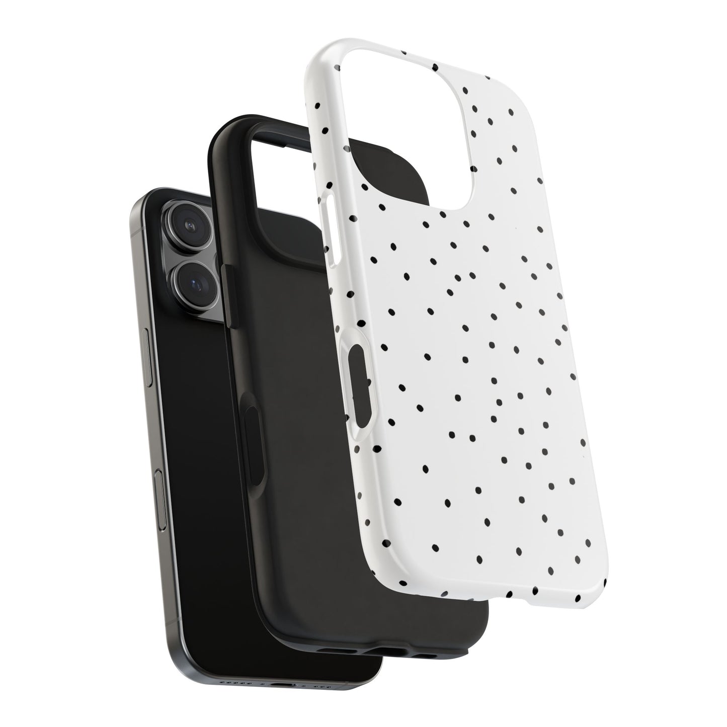 Space Dots White / Black Phone Case