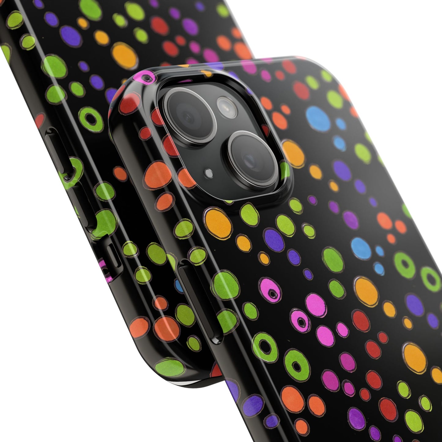 Dog Dots Black / Multi Phone Case