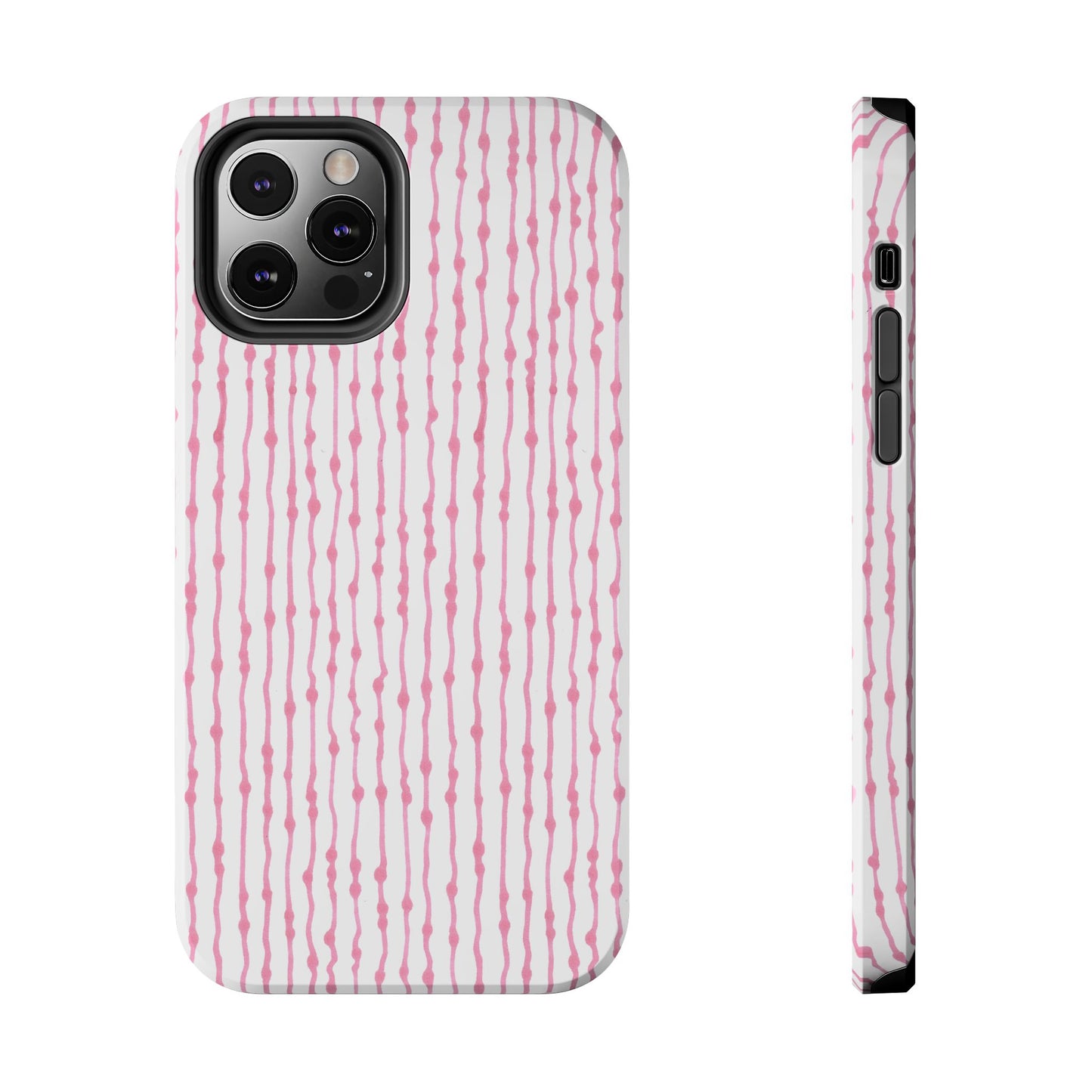 Faux Seersucker White / Pink Phone Case