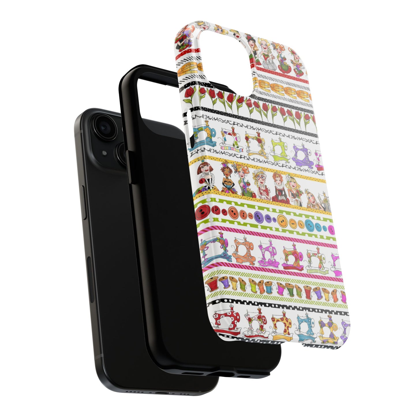 Curious Border White Phone Case