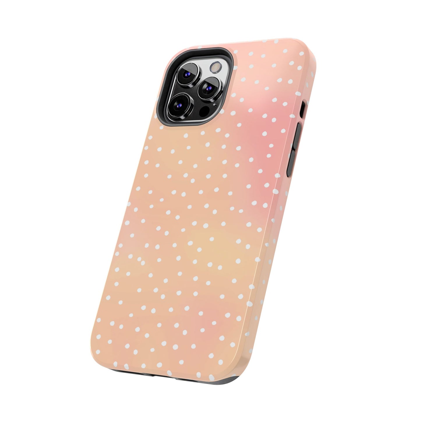 Dinky Dots Peach / White Phone Case