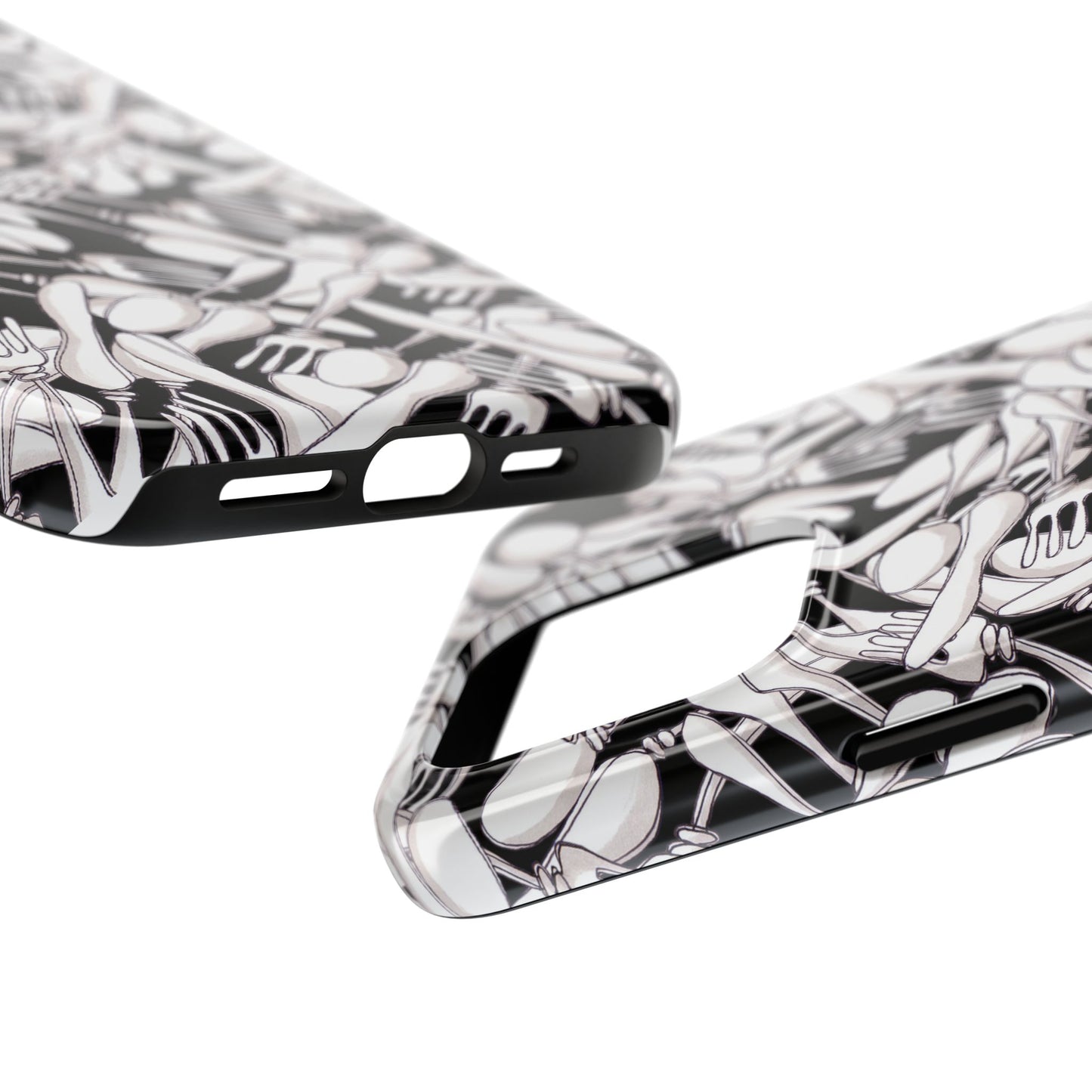 Silverware Wars Black Phone Case
