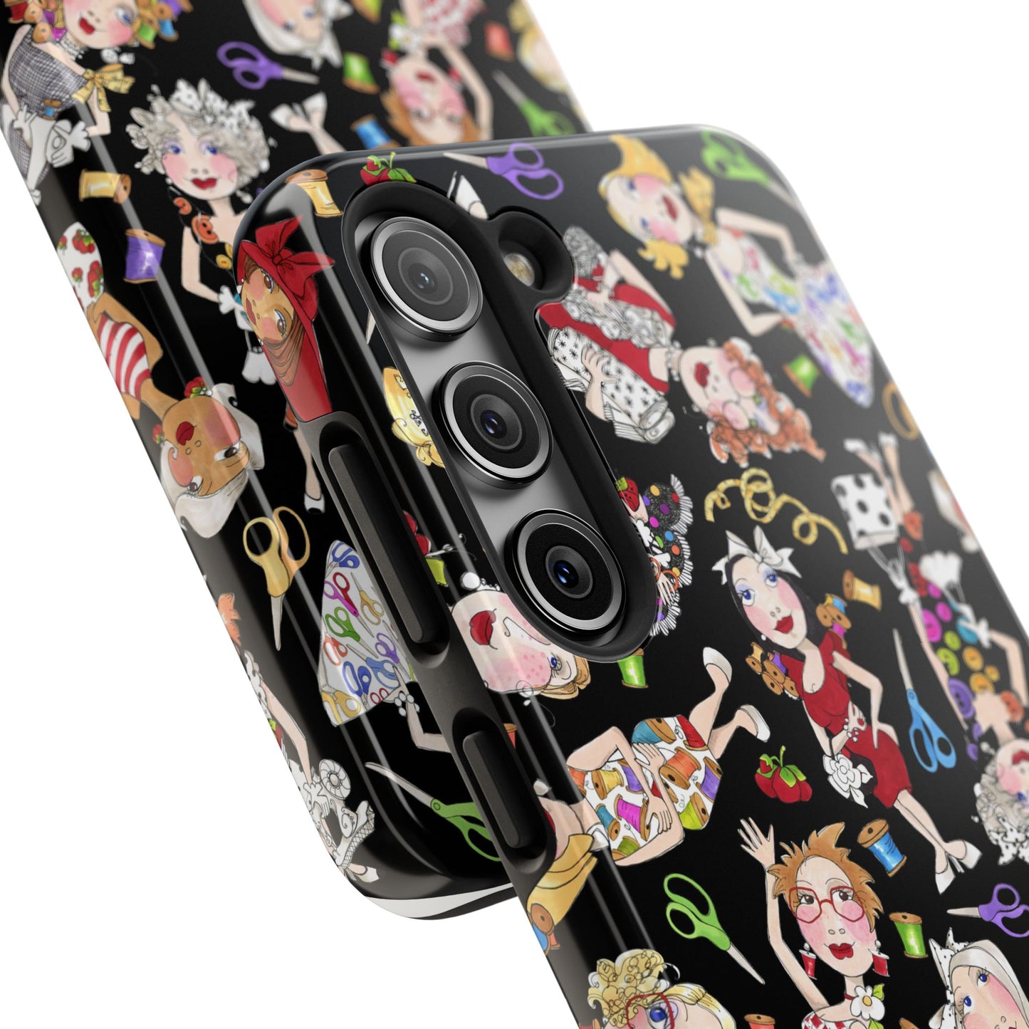 Sew Tossed Black Phone Case