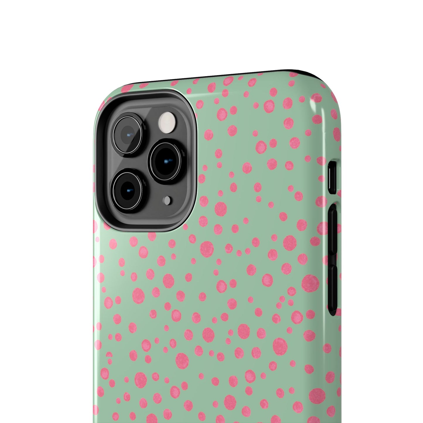 Balloon Dots Sage / Pink Phone Case