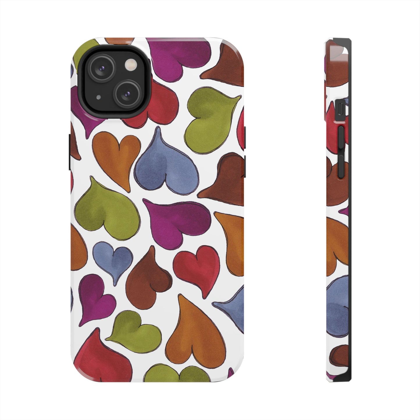 Big Hearted White Phone Case