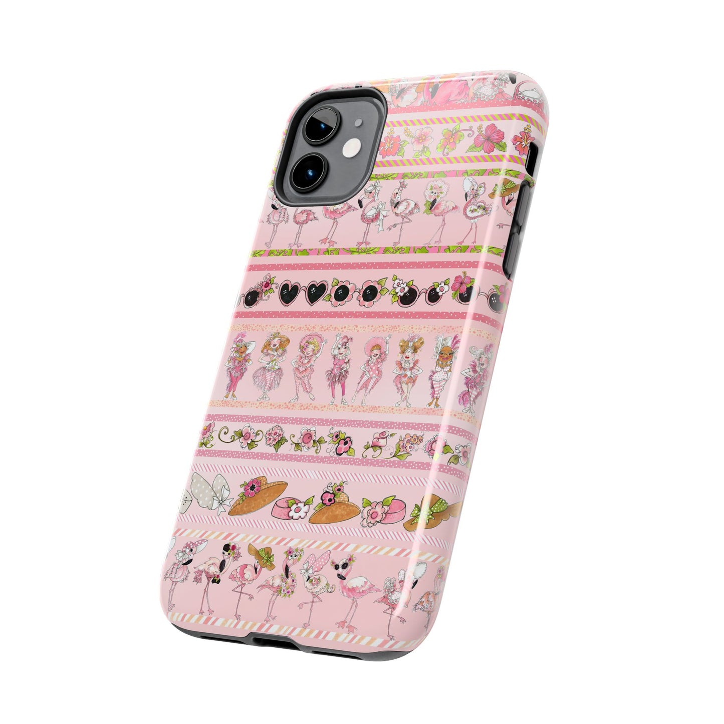 Flam Borders Pink Phone Case