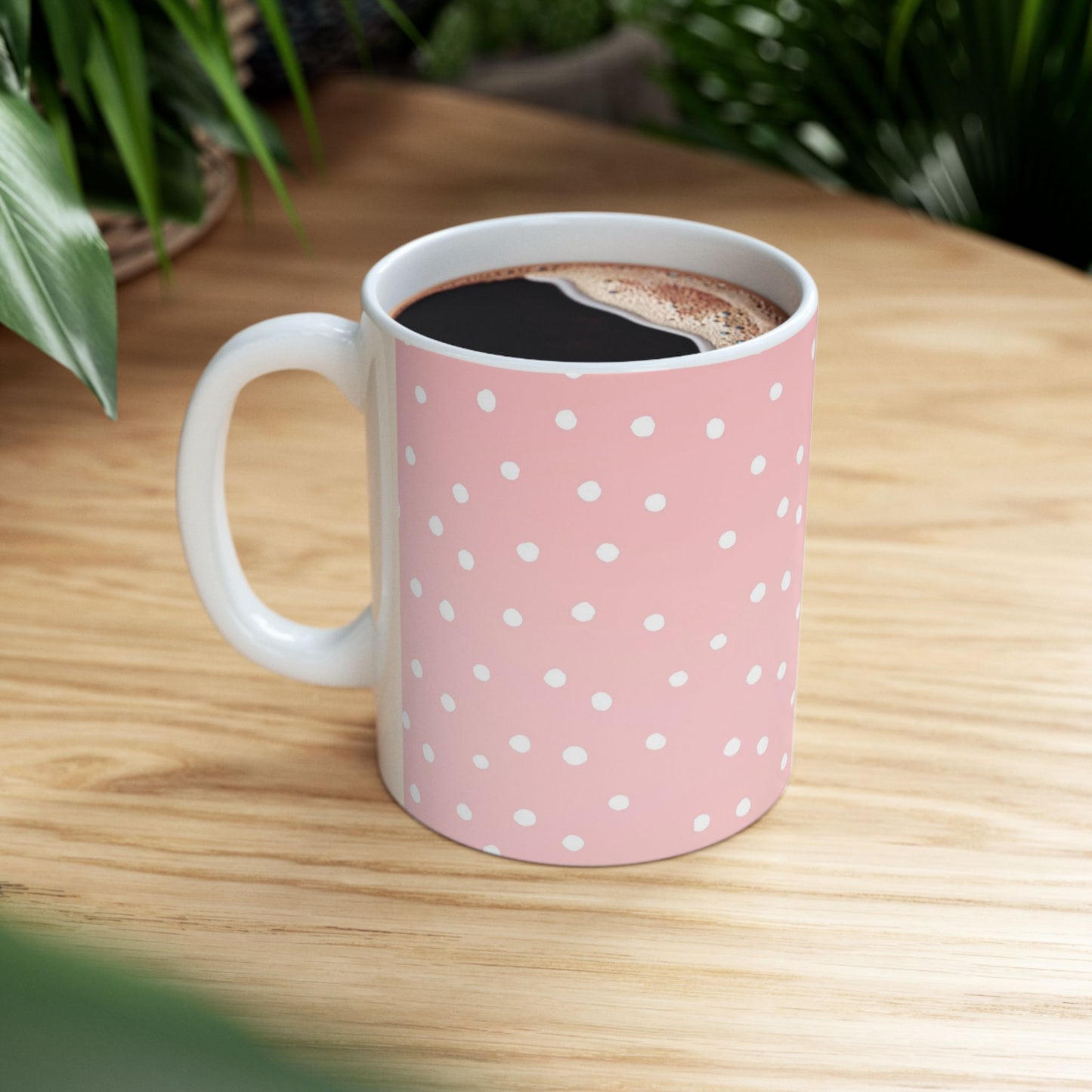 Little Dots Pink / White Cup
