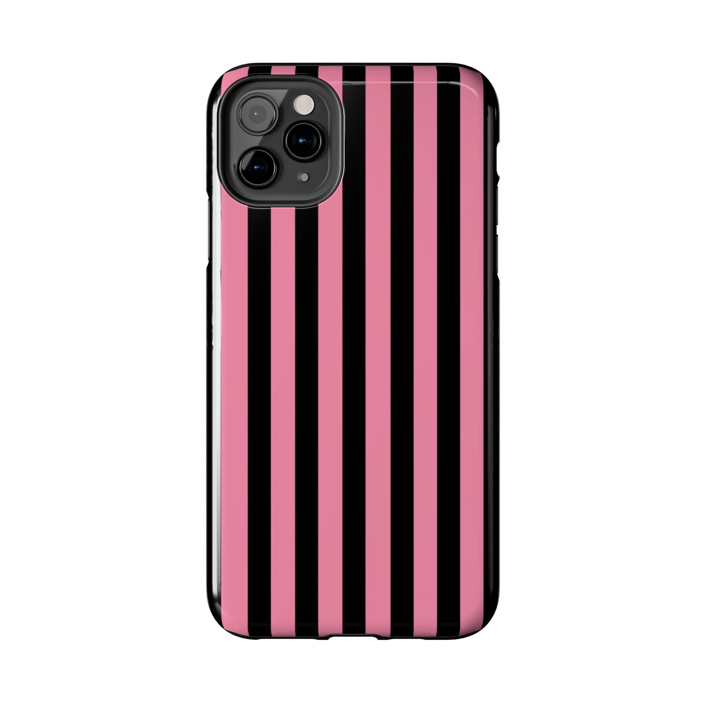 Vertical Stripe Pink / Black Phone Case