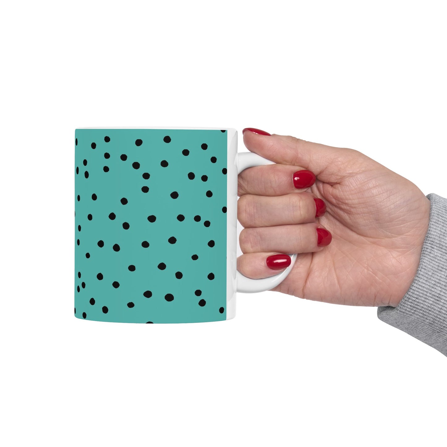 Dinky Dots Turquoise / Black Cup