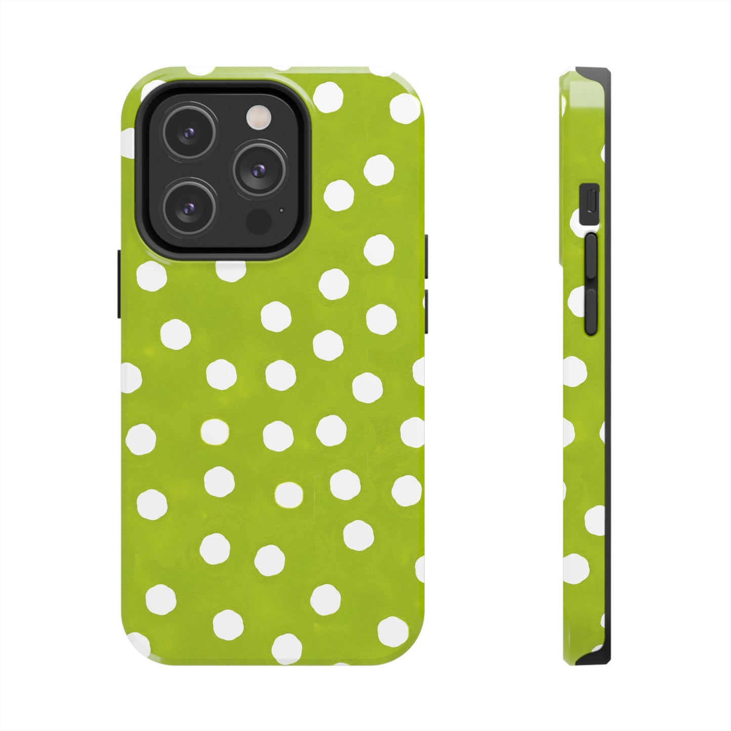 Jumbo Dots Green / White Phone Case