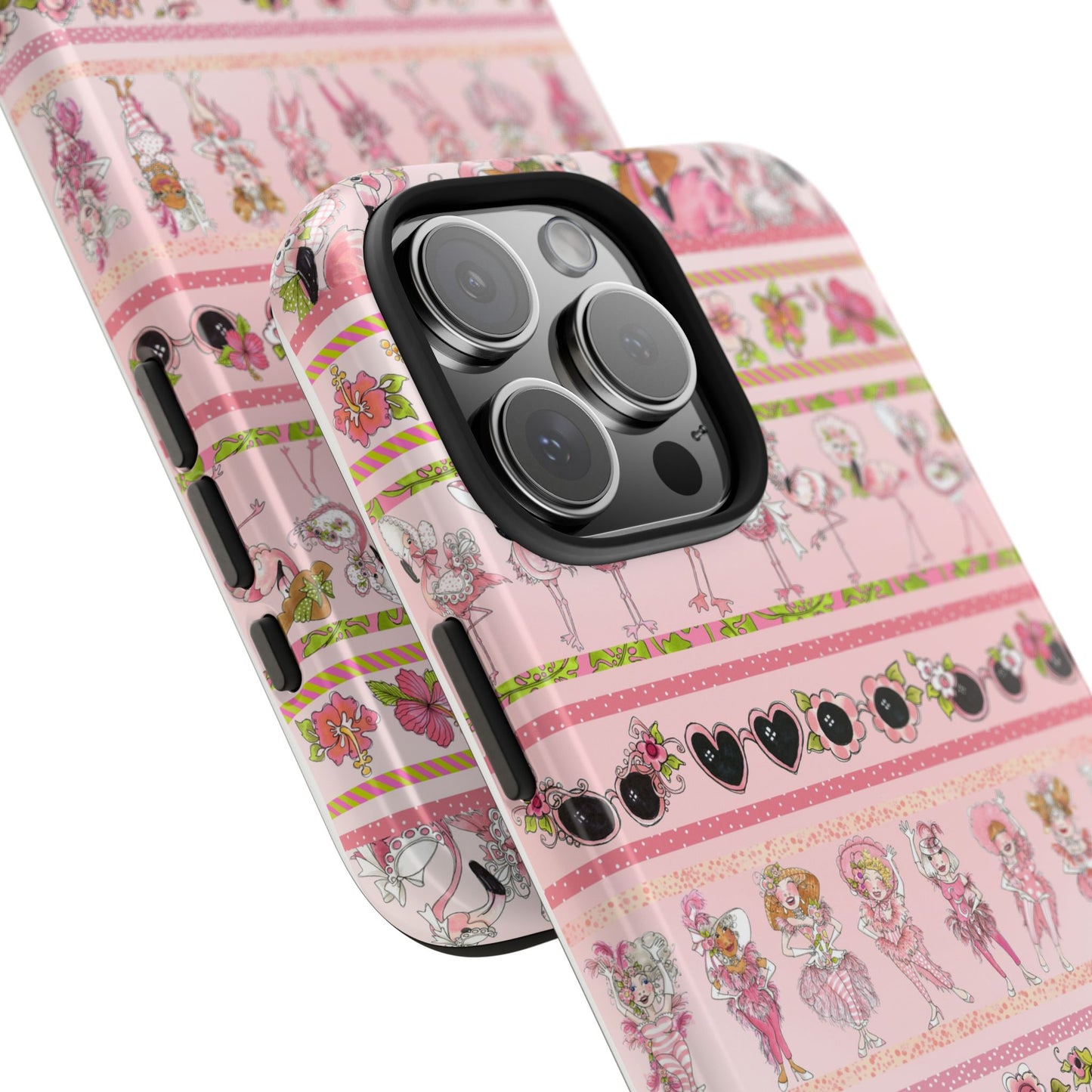 Flam Borders Pink Phone Case