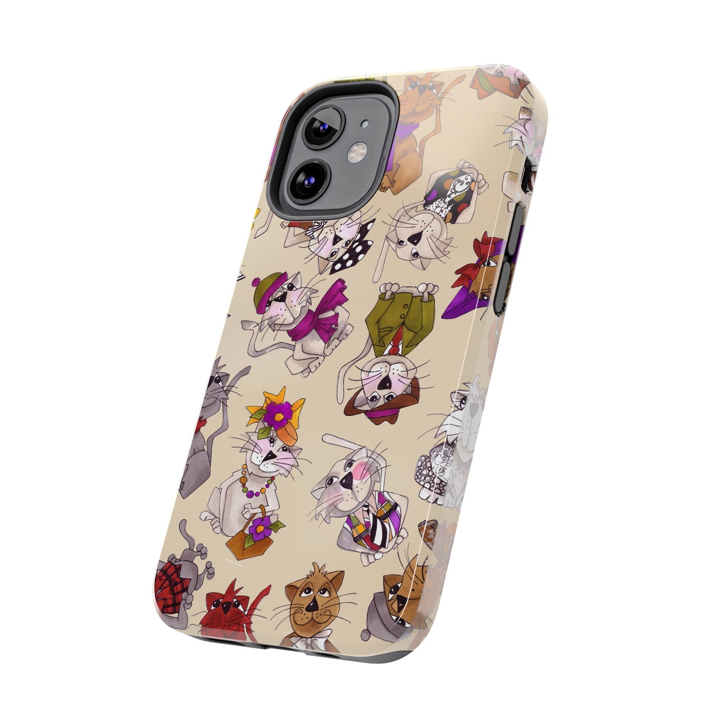 Spice Cats Tossed Muslin Phone Case