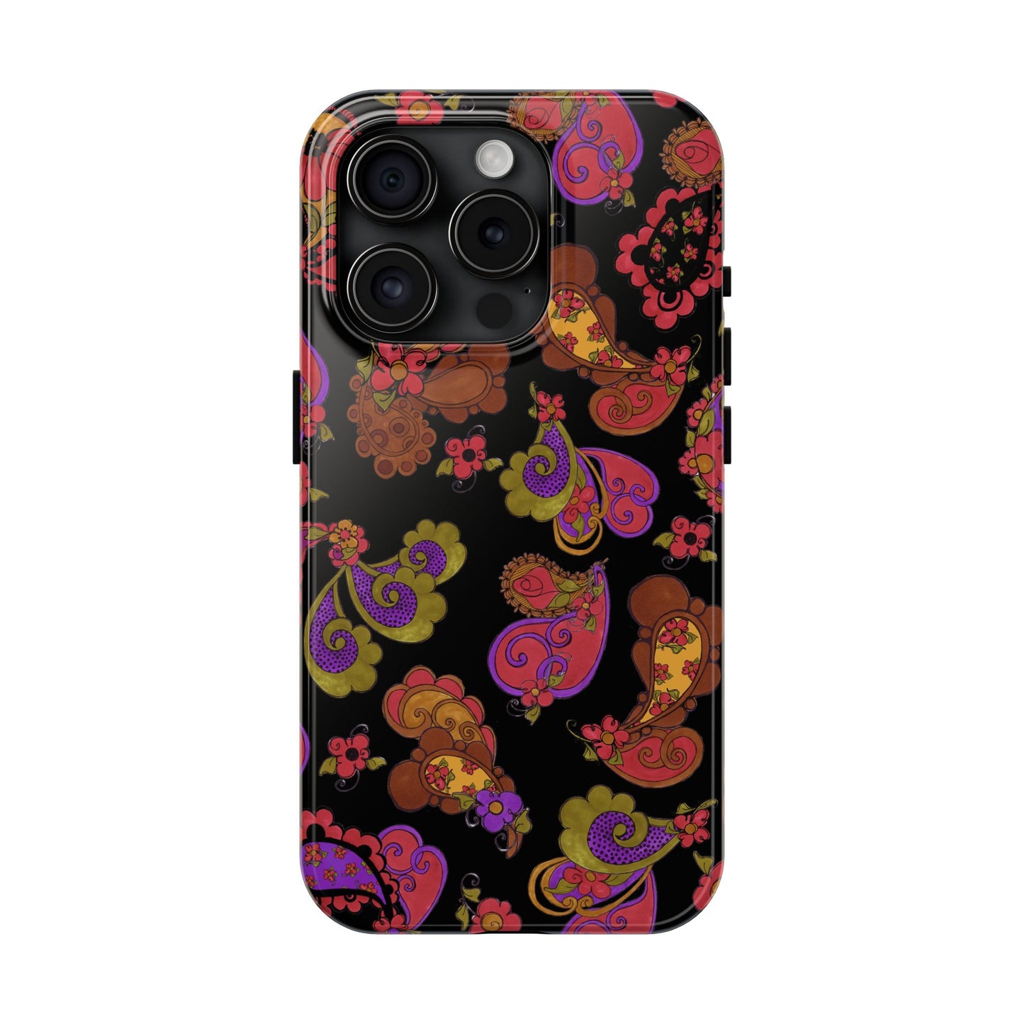 Posie Paisley Black Phone Case