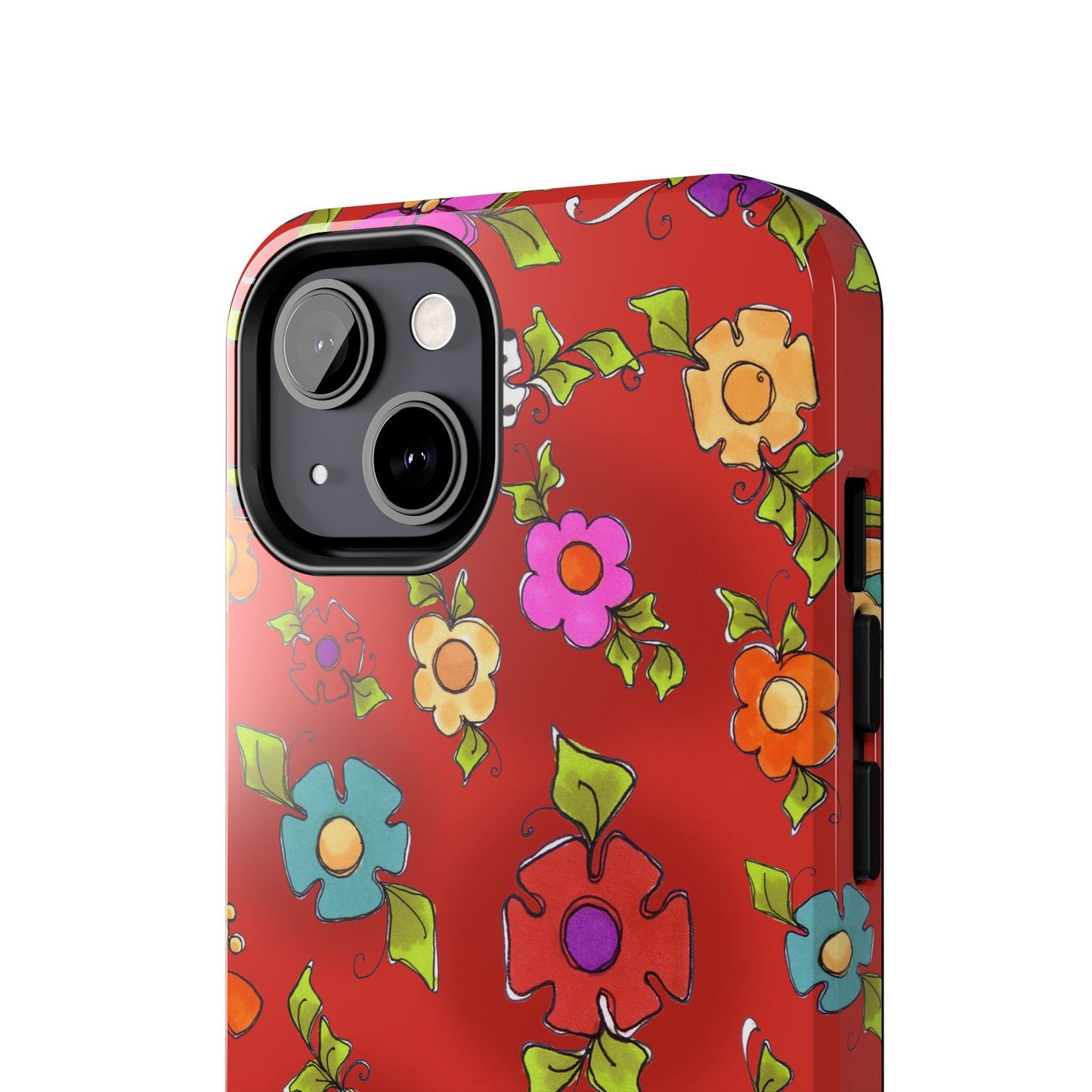 Happy Blooms Red Phone Case