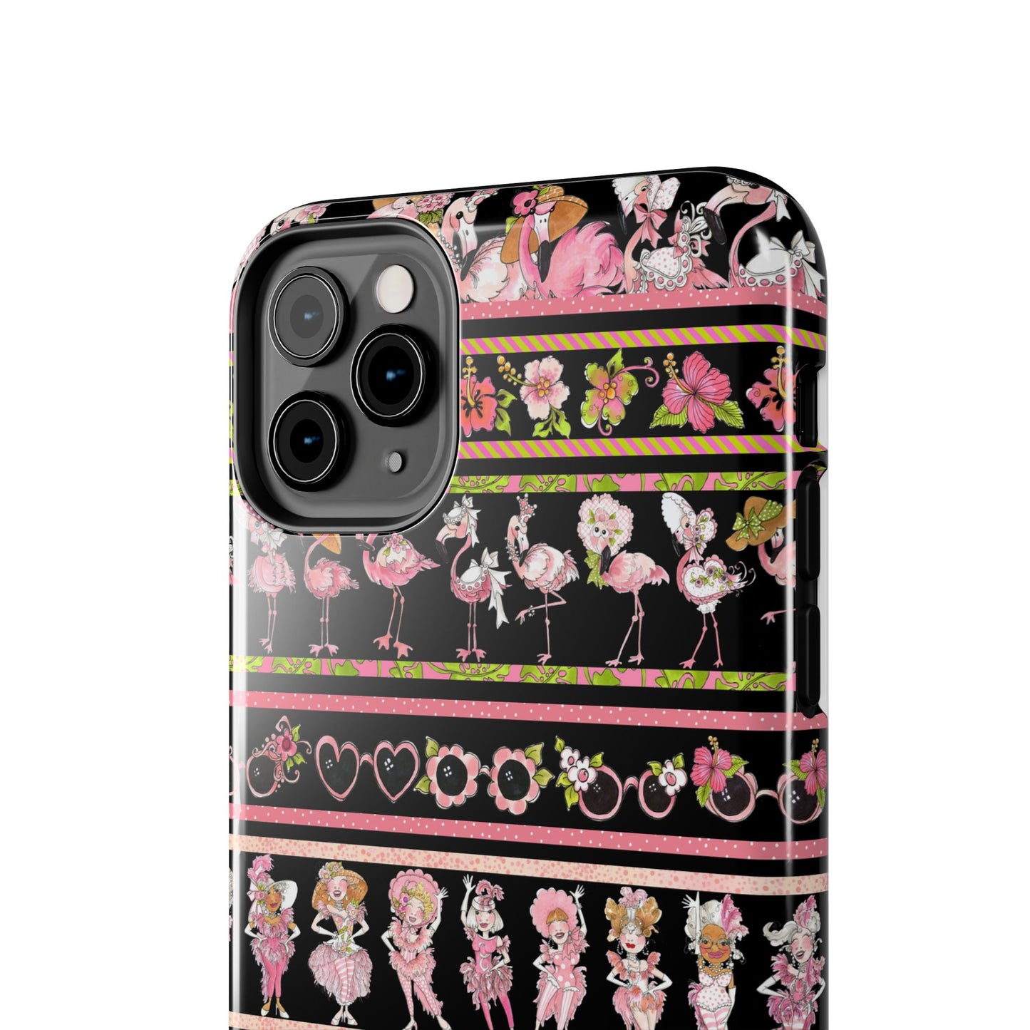 Flam Borders Black Phone Case