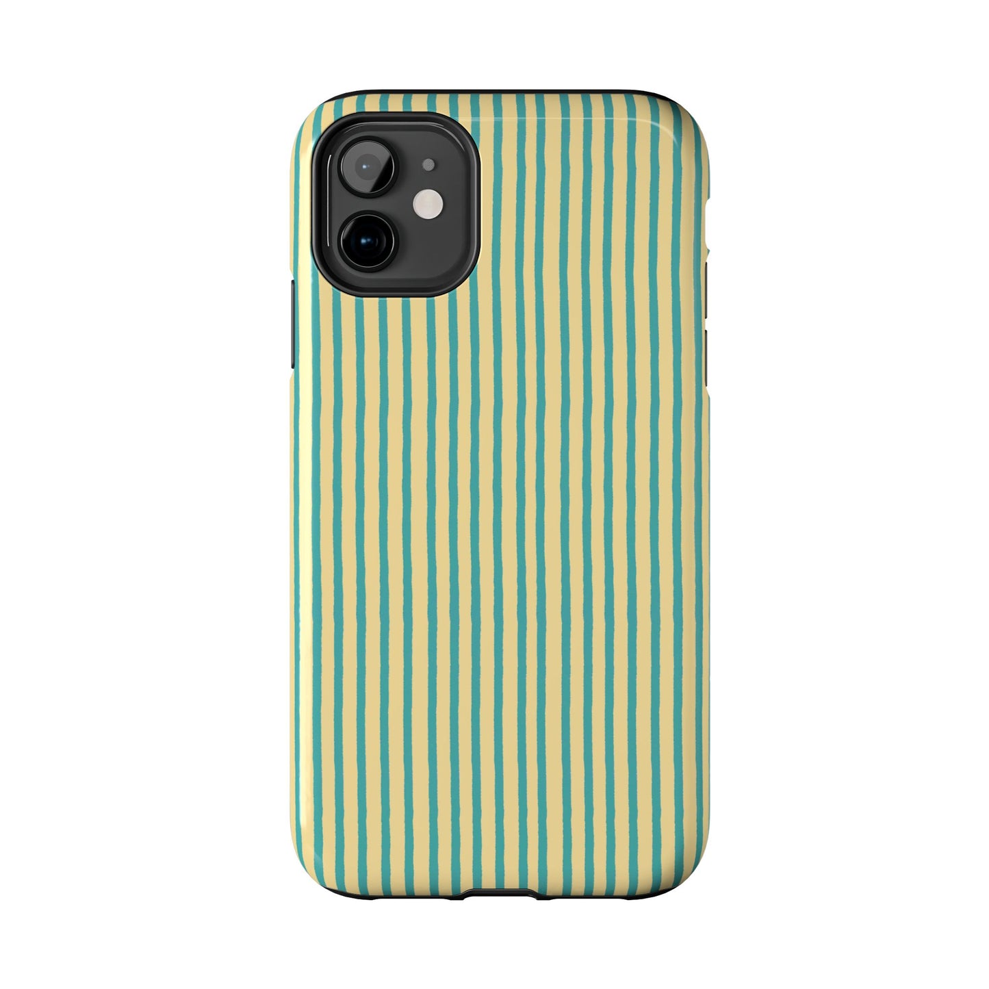 Stripe Yellow / Turquoise Phone Case