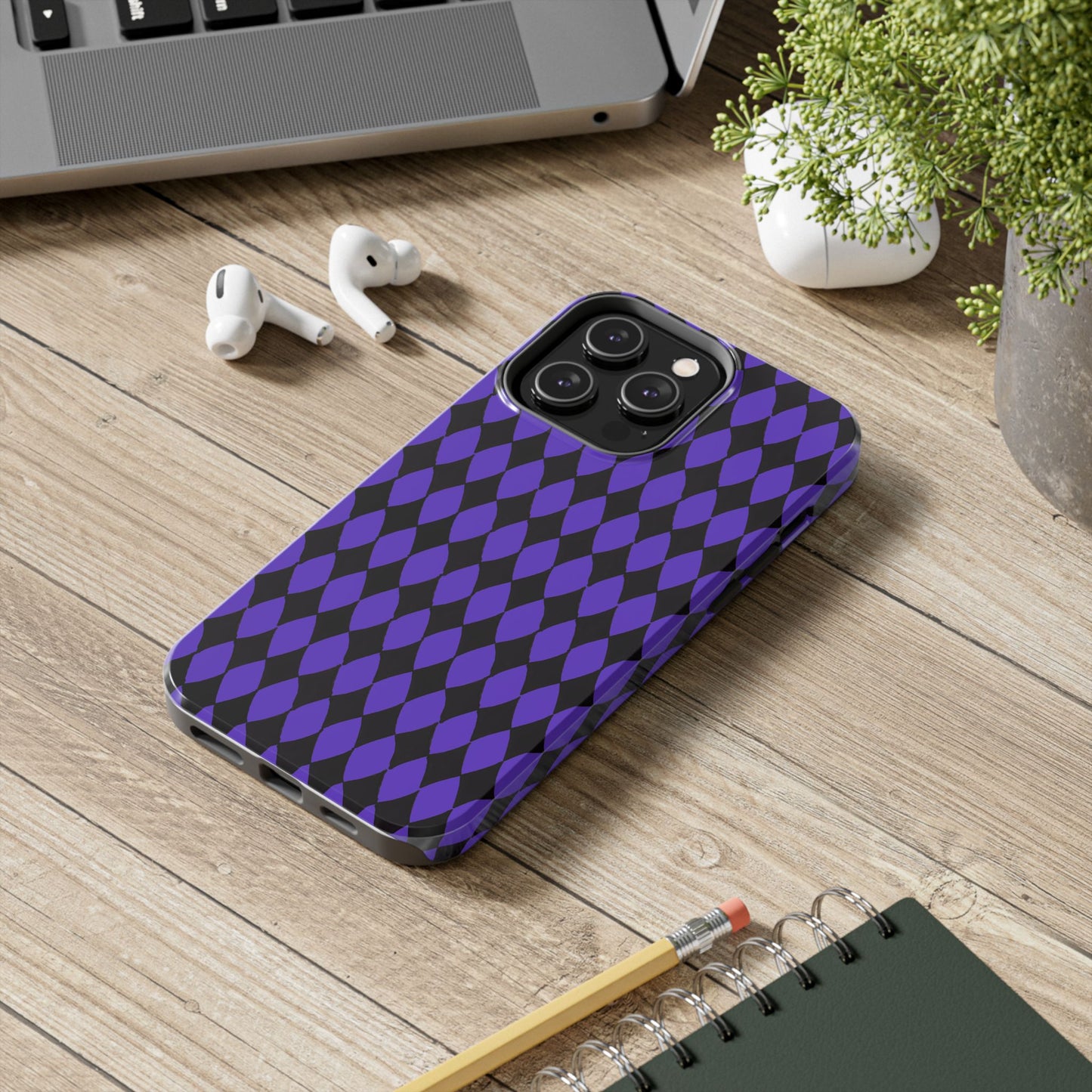 Diamond Purple / Black Phone Case