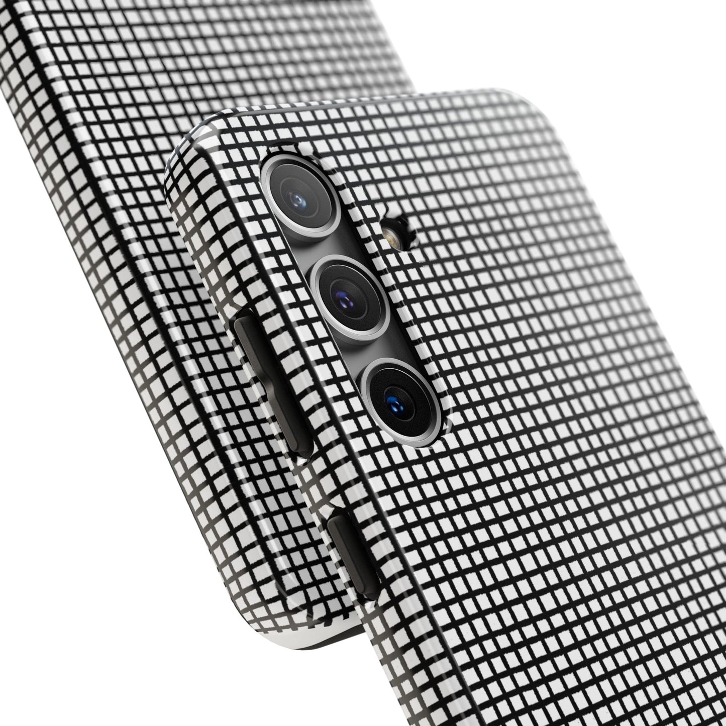 Gingham Black / White Phone Case