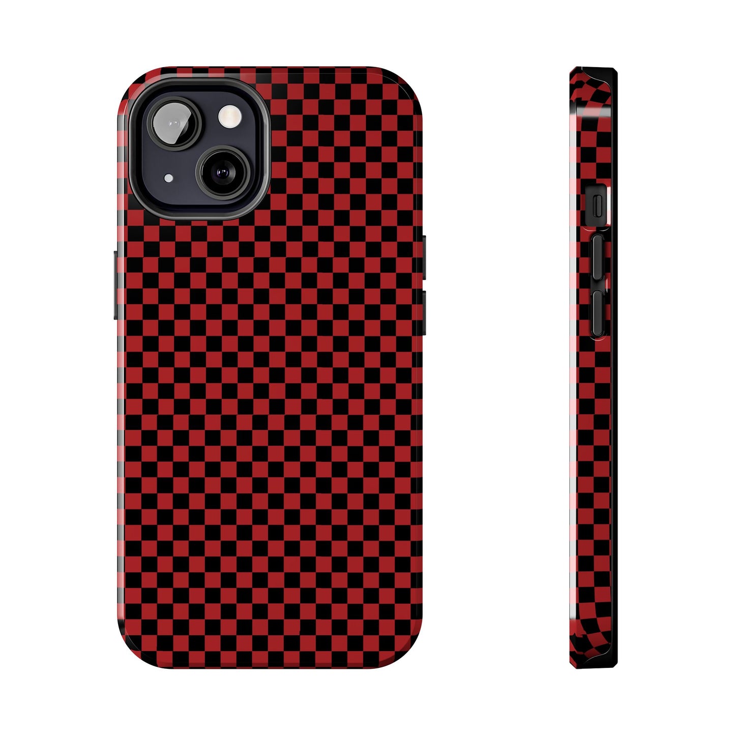 Checkerboard Red / Black Phone Case