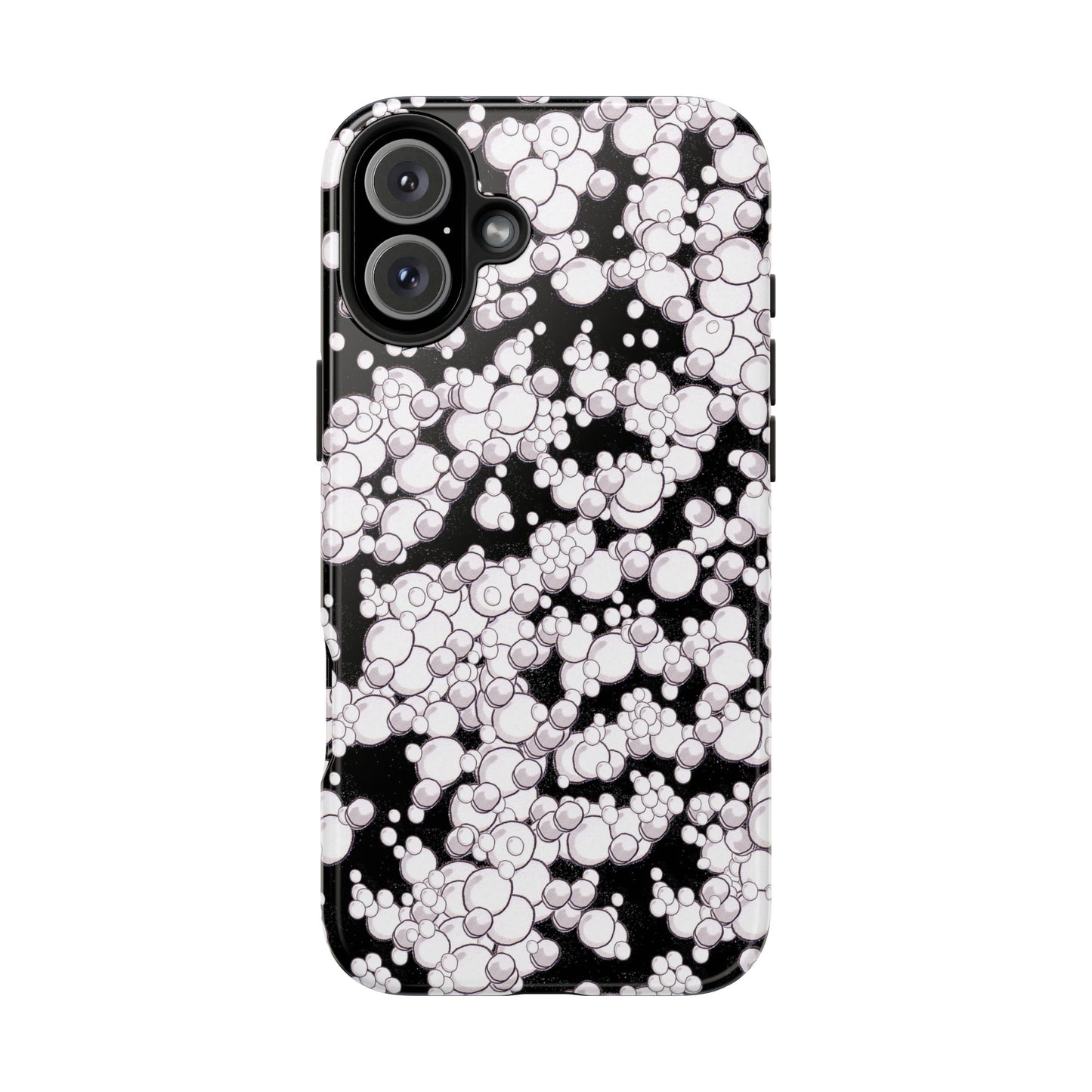 Bubble Dots Black Phone Case