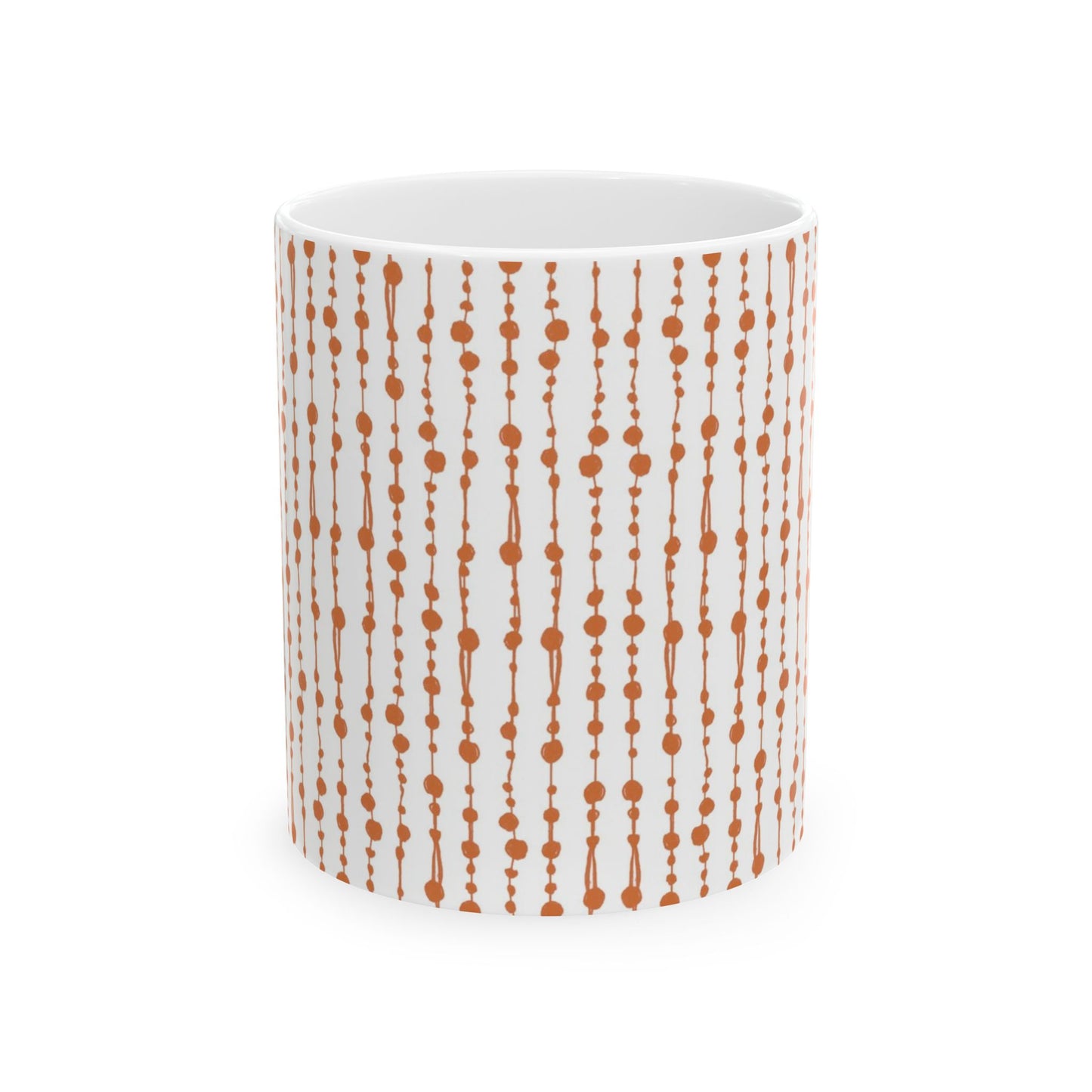 Beaded Curtain White / Bronze Cup
