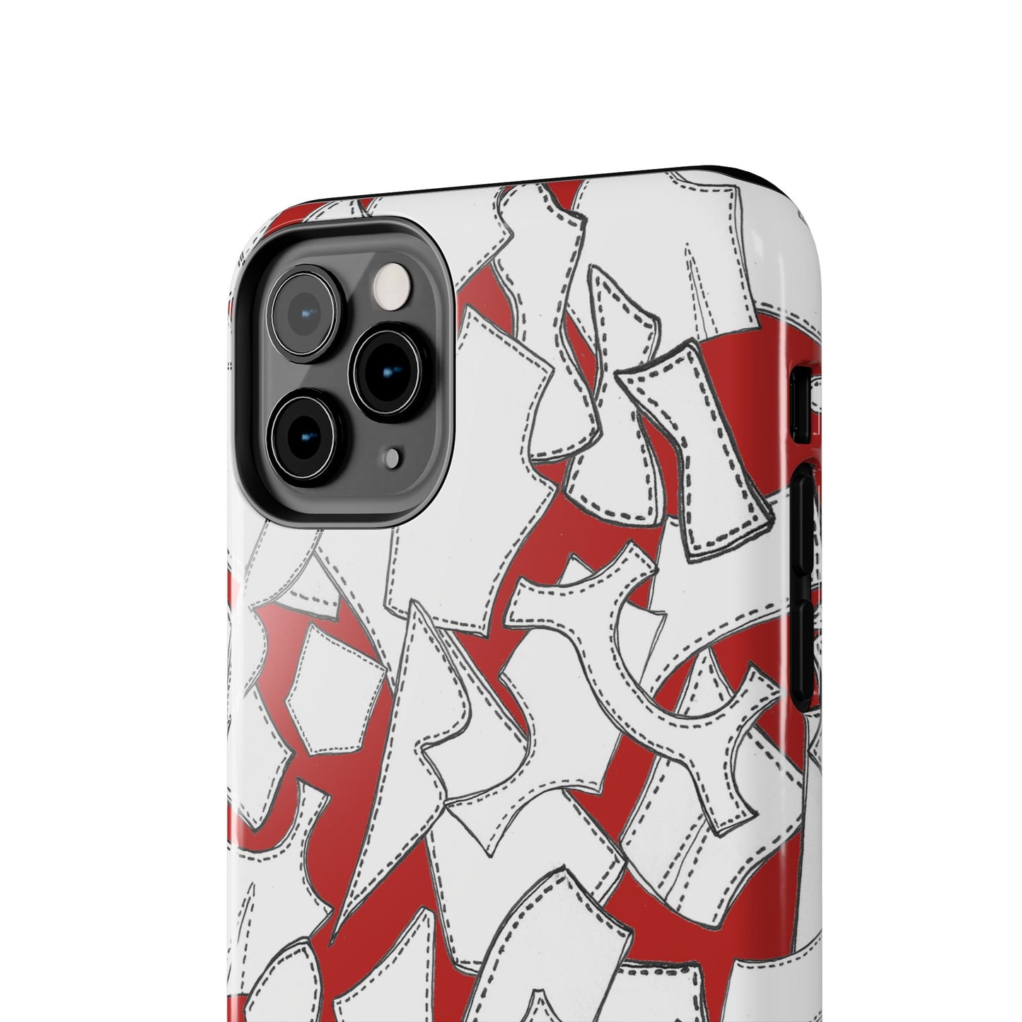 Pattern Pieces Red Phone Case