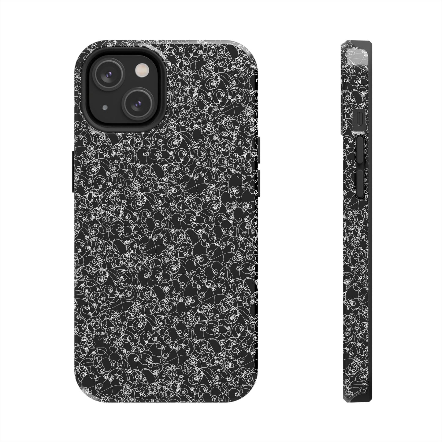 Scribble Black / White Phone Case