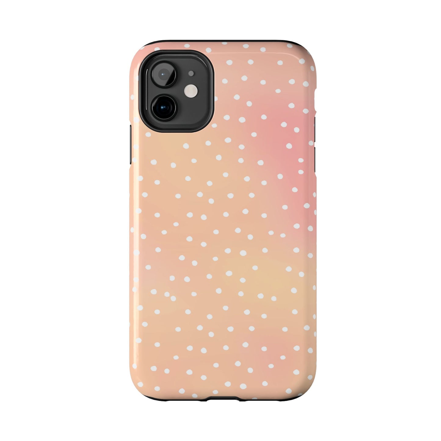 Dinky Dots Peach / White Phone Case