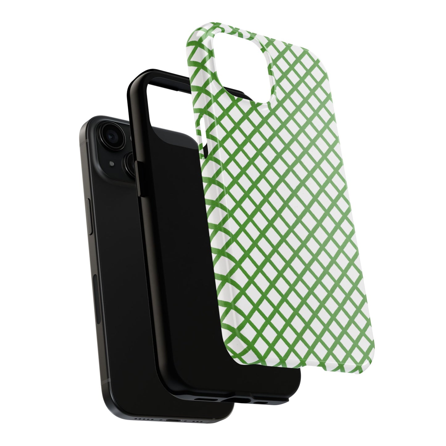 Trellis White / Green Phone Case