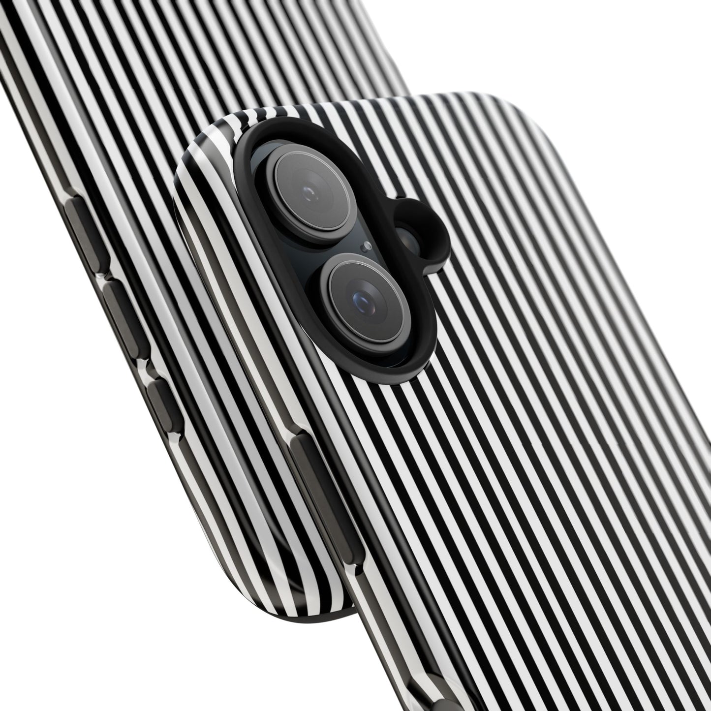 Stripe White / Black Phone Case