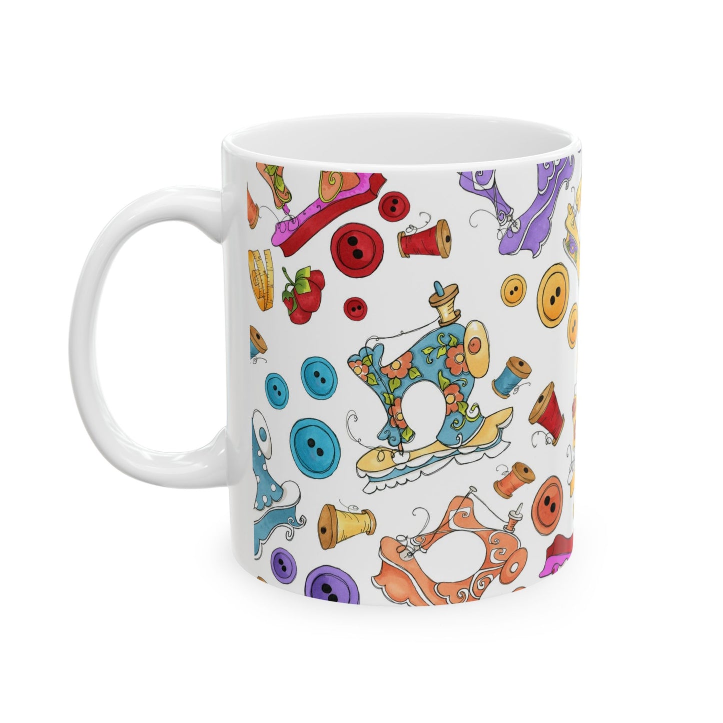 Sew Assorted White Cup