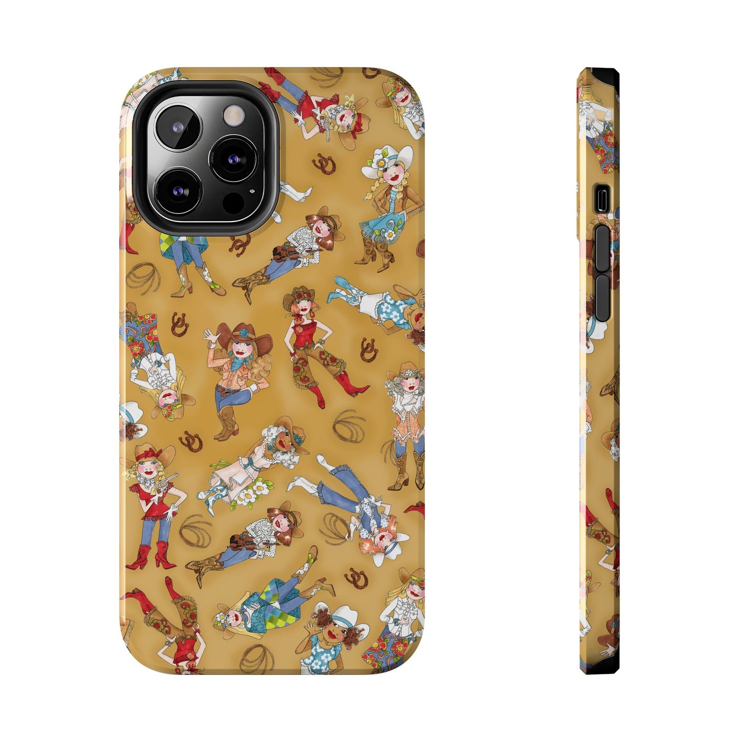 Tossed Cowgirls Tan Phone Case